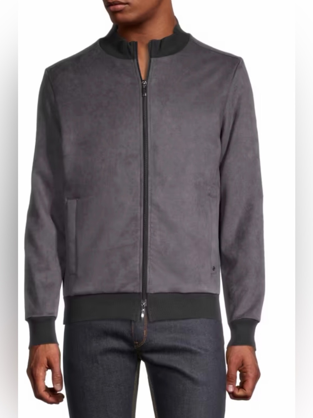 NWT Robert Barakett Lachine Faux Suede Jacket Large Luxury